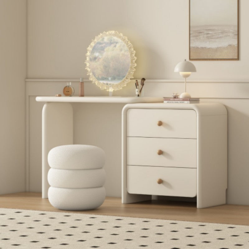 Cloud Series - V1000mm + C600mm | Curved Soft Minimalist Dressing Table with Drawers