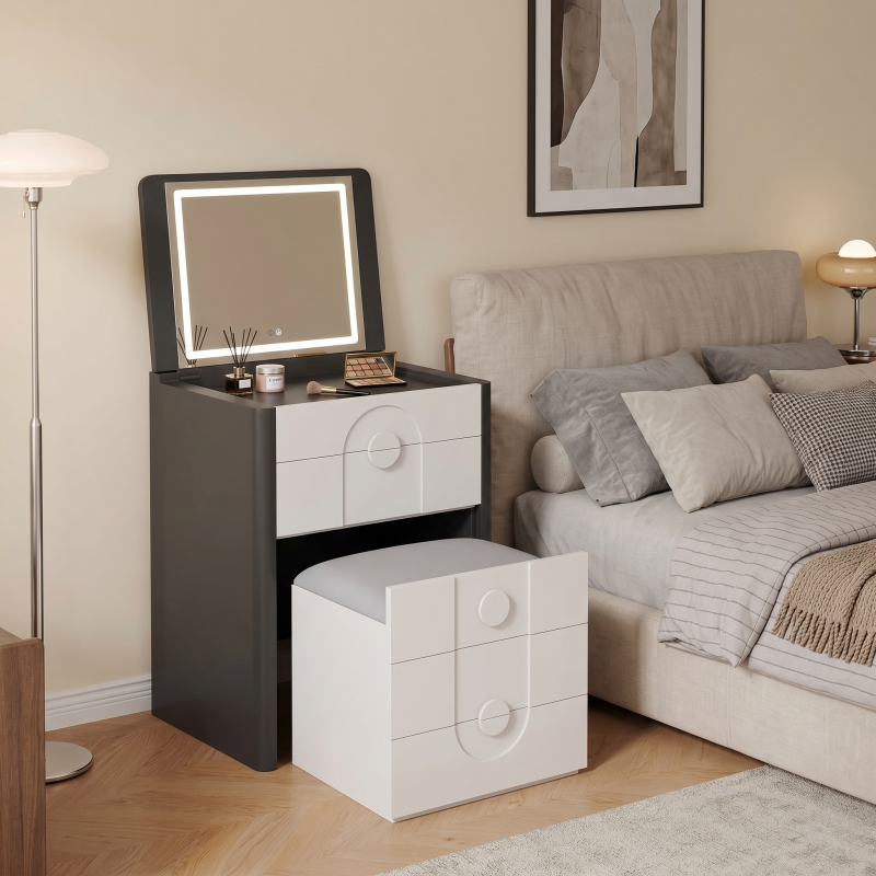 Mondi Series - 600mm | Compact Multifunctional Vanity Station with Storage Drawers for Small Bedroom