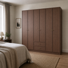 Linea Series - 2200mm Grand Framed Wardrobe - Extra-Tall Six-Door Closet with Drawers