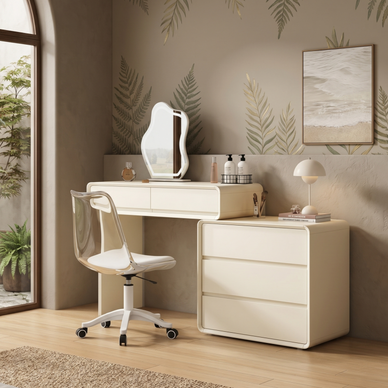 Yaque Series - V1000mm + C600mm | Soft Luxury Premium Bedroom Vanity Console