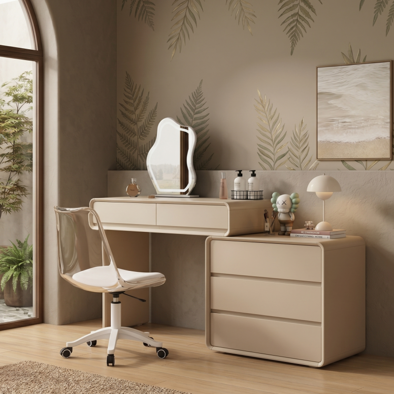 Yaque Series - V1000mm + C600mm | Soft Luxury Premium Bedroom Vanity Console