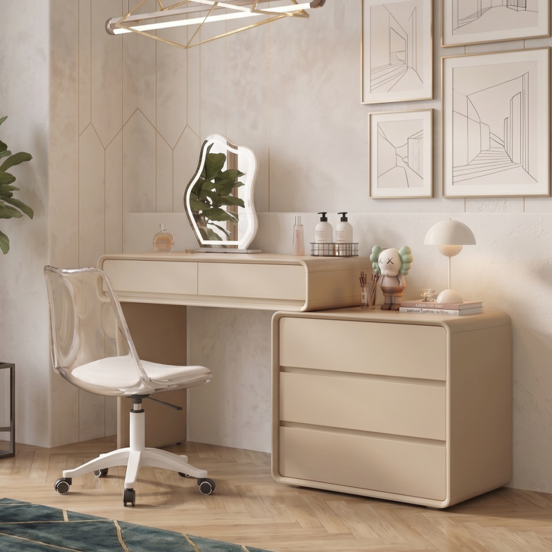 Yaque Series - V1000mm + C800mm | Soft Luxury Premium Bedroom Vanity Console