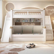 Premium Elegant Bunk Bed with Integrated Wardrobe & Trundle | Architectural Multi-Functional Bed Combo
