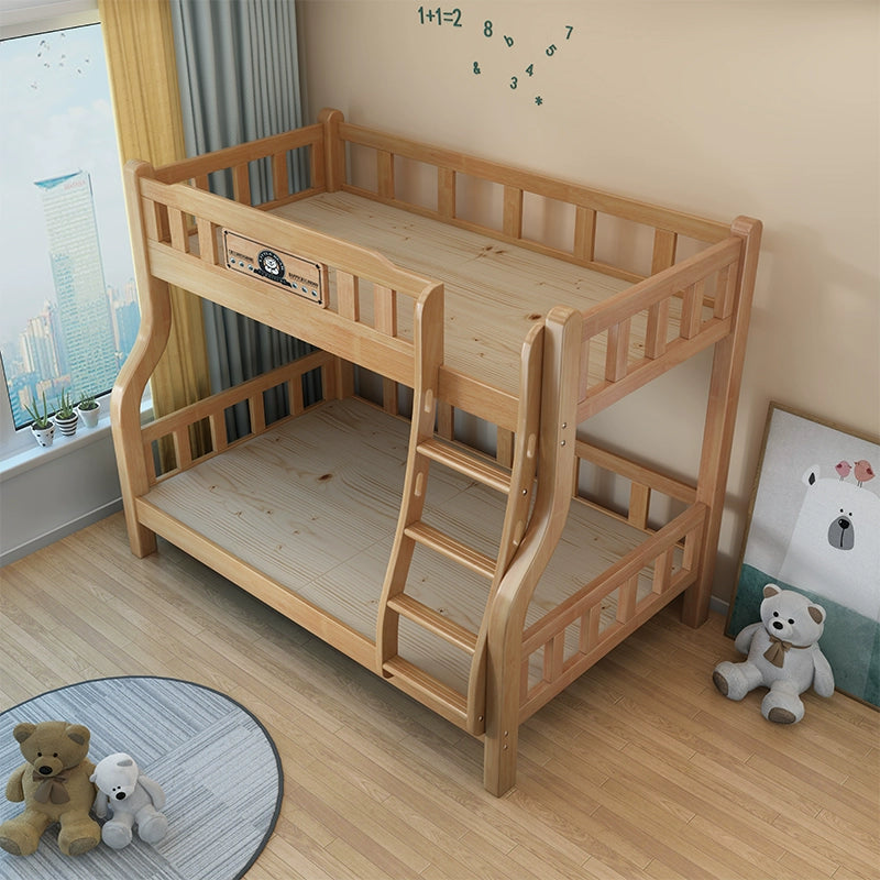 Solid Wood Parent-Child Bunk Bed for Compact Spaces