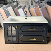 French Vintage Vanity with Double Drawers for Every Bathroom