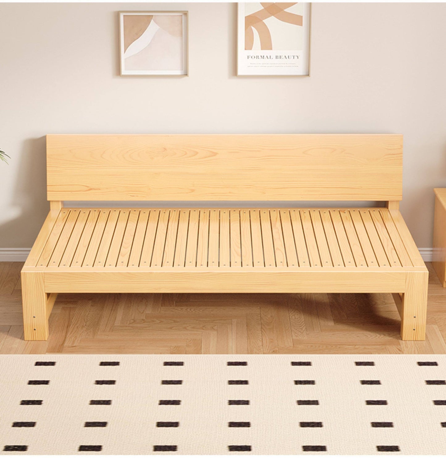 Solid Wood Space-Saving Foldable Bed for Apartments &amp; Small Homes