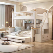 Premium Elegant Bunk Bed with Integrated Wardrobe & Trundle | Architectural Multi-Functional Bed Combo