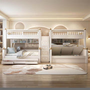 Premium Elegant Bunk Bed with Integrated Wardrobe & Trundle | Architectural Multi-Functional Bed Combo