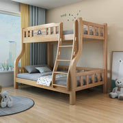 Solid Wood Parent-Child Bunk Bed for Compact Spaces