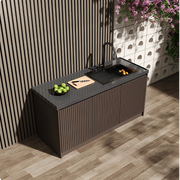 Sintered Marble Outdoor Kitchen Workbench with Sink and Storage Cabinet  OKC-105