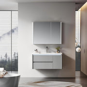Bathroom Vanity with Solid Wood Framework, Smart Mirror & Ambient Lighting