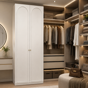 Arcadia Series - 800mm Compact Arched Wardrobe - Extra-Tall Two-Door Closet