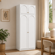 Alto Series - 800mm Compact Arched Wardrobe - Modular Closet with Overhead Cabinet
