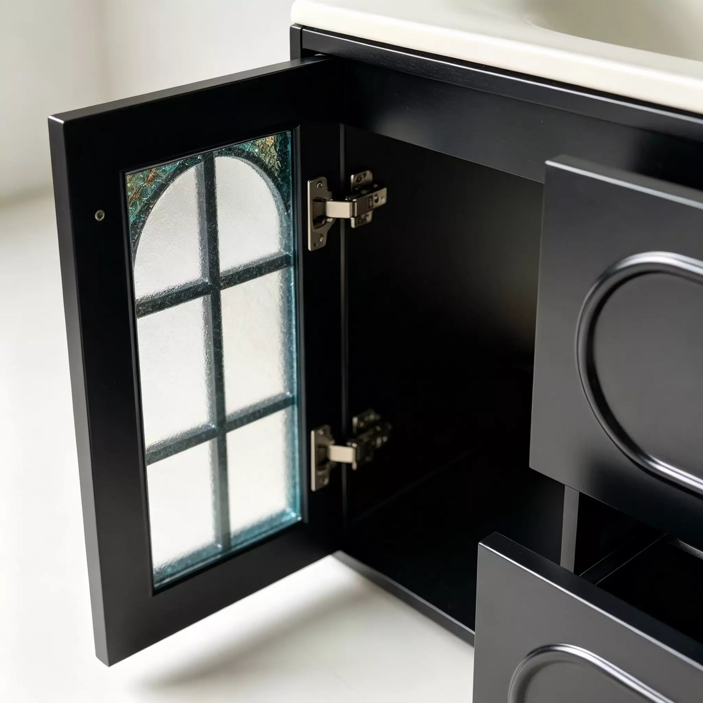 French Vintage Vanity with Double Drawers for Every Bathroom