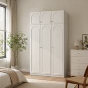 Alto Series - 1200mm Modular Arched Wardrobe - Three-Door Closet with Overhead Storage