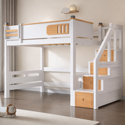 Space-Saving Timber Loft Bed with Integrated Desk & Wardrobe - Premium All-in-One Bedroom Suite