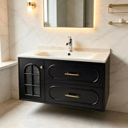 French Vintage Vanity with Double Drawers for Every Bathroom