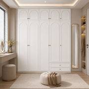 Alto Series - 2000mm Grand Arched Wardrobe - Five-Door Closet with Overhead Storage and Drawers