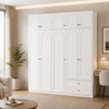 Alto Series - 2000mm Grand Arched Wardrobe - Five-Door Closet with Overhead Storage and Drawers