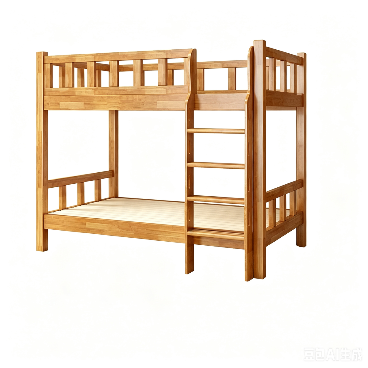Solid Wood Space-Saving Bunk Bed for Adults & Dorms