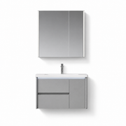 Bathroom Vanity with Solid Wood Framework, Smart Mirror & Ambient Lighting