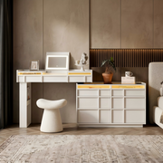 Cheron Series - V1200mm + C1200mm | Modern Cream Soft Minimalist Makeup Vanity