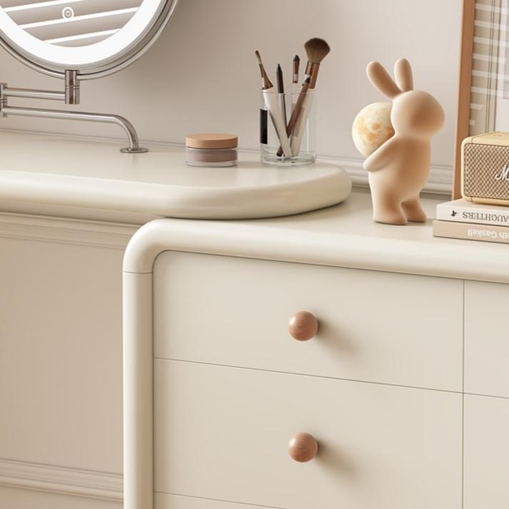 Cloud Series - V1200mm + C1200mm | Curved Soft Minimalist 6-Drawer Dressing Table