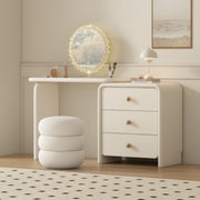 Cloud Series - V1000mm + C600mm | Curved Soft Minimalist Dressing Table with Drawers
