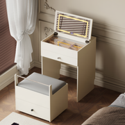 Keno Series - 600mm | Walnut Flip-Top Dressing Table Set for Apartment Living