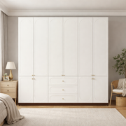 2.4m Bedroom Wardrobe System - French Cream Style 2.4m Full-Wall Closet