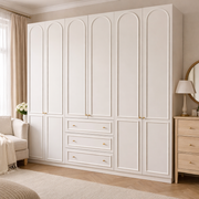 2.2m Bedroom Wardrobe - Grand French Cream Style 2.2m Wall-to-Wall Closet