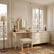 Milade Series - V1200mm + C1200mm | French Vintage Dressing Table with Drawers