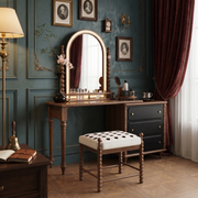 Milade Series - V1000mm + C600mm | French Vintage Dressing Table with Drawers