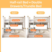 Premium Elegant Bunk Bed with Integrated Wardrobe & Trundle | Architectural Multi-Functional Bed Combo