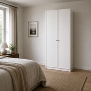 Linea Series - 800mm Compact Framed Wardrobe - Extra-Tall Minimalist Two-Door Closet