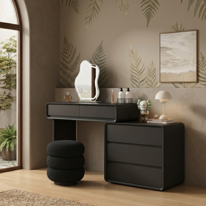 Yaque Series - V1000mm + C600mm | Soft Luxury Premium Bedroom Vanity Console