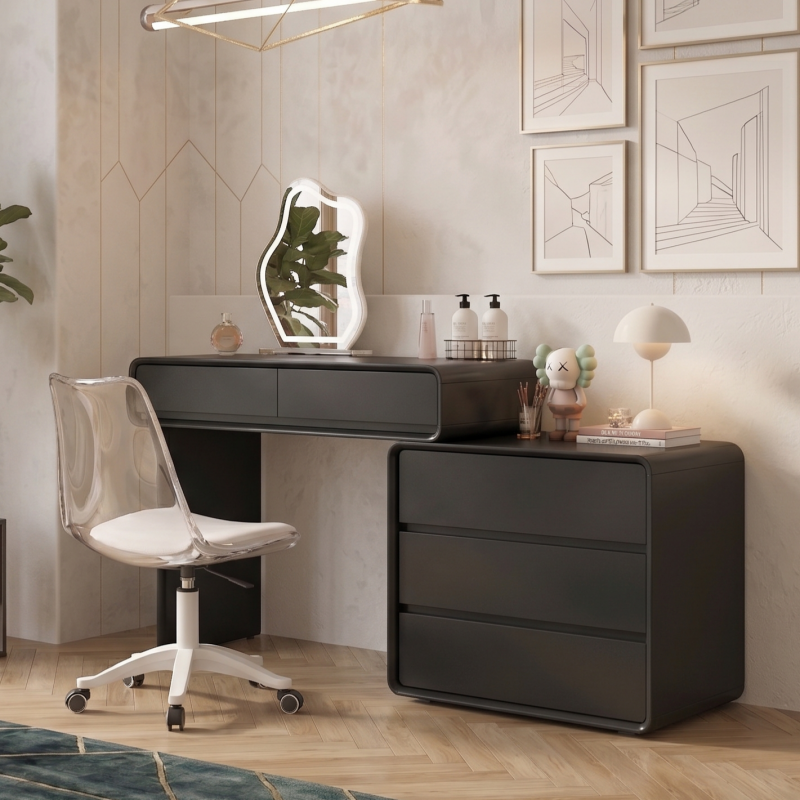Yaque Series - V1000mm + C800mm | Soft Luxury Premium Bedroom Vanity Console