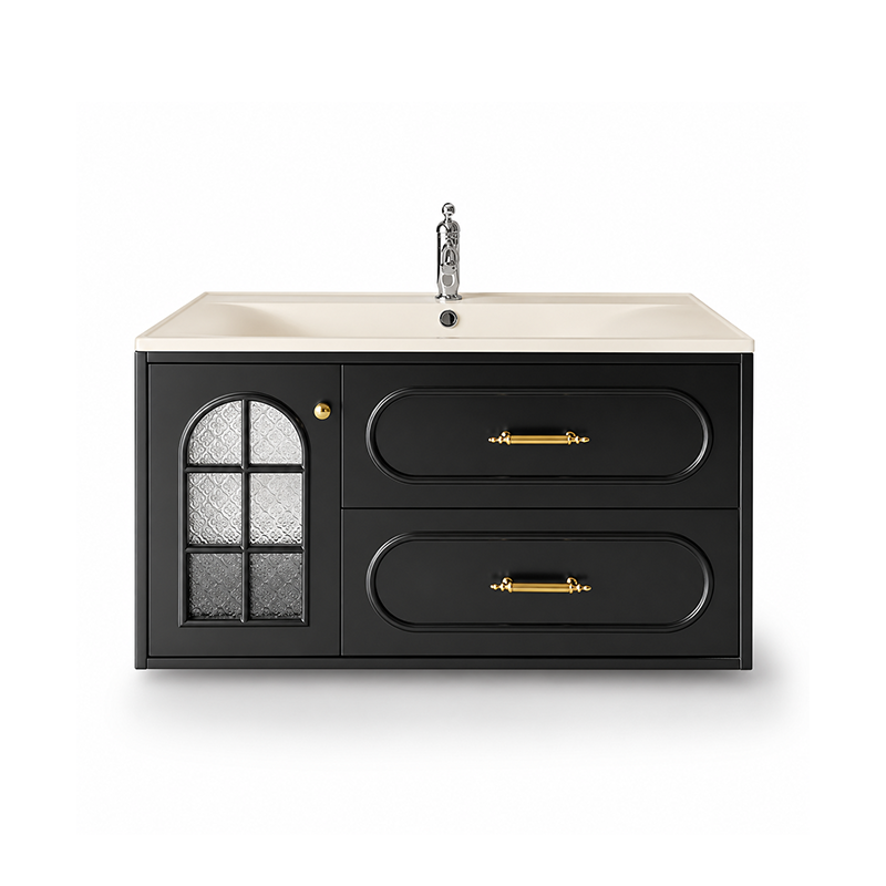 French Vintage Vanity with Double Drawers for Every Bathroom