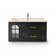 French Vintage Vanity with Double Drawers for Every Bathroom